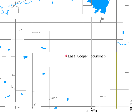 East Cooper township, KS map