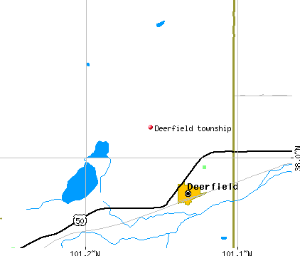 Deerfield township, KS map