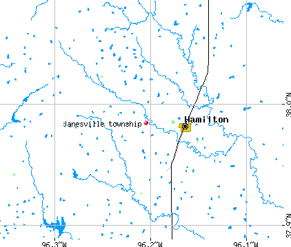 Janesville township, KS map