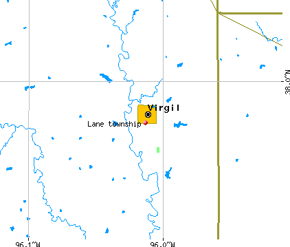 Lane township, KS map