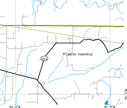 Cadron township, AR map