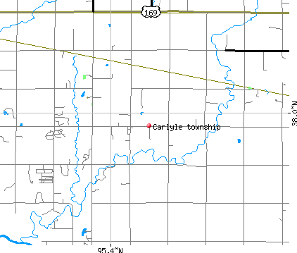 Carlyle township, KS map