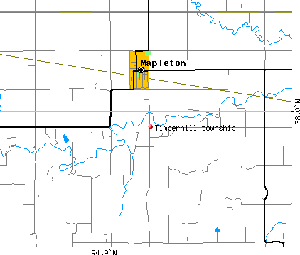 Timberhill township, KS map