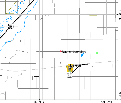 Wayne township, KS map