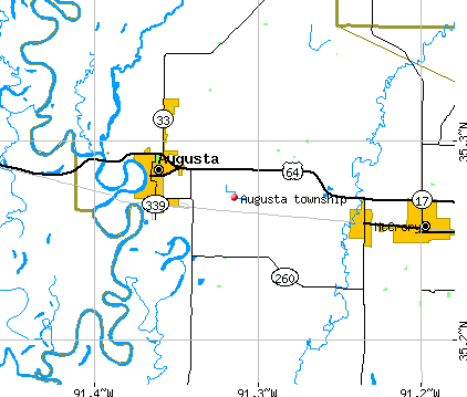 Augusta township, AR map