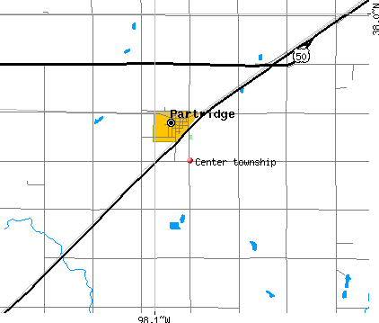 Center township, KS map