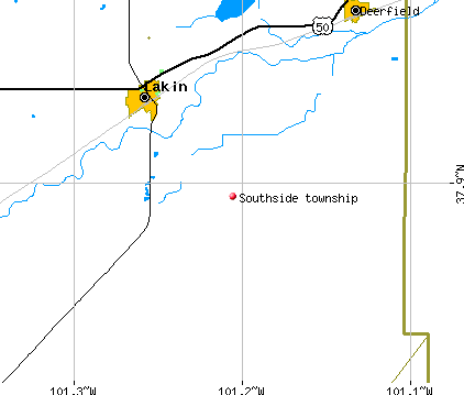 Southside township, KS map