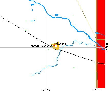 Haven township, KS map