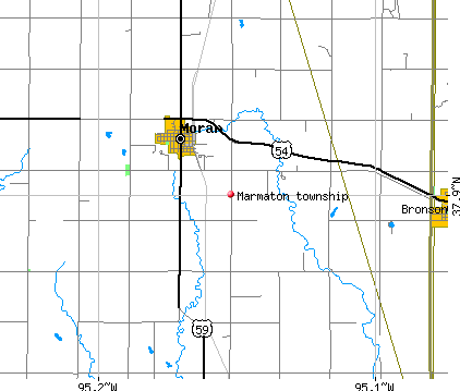 Marmaton township, KS map