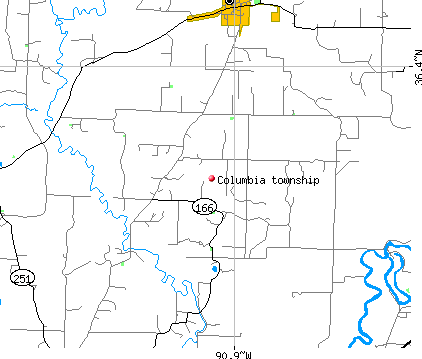 Columbia township, AR map