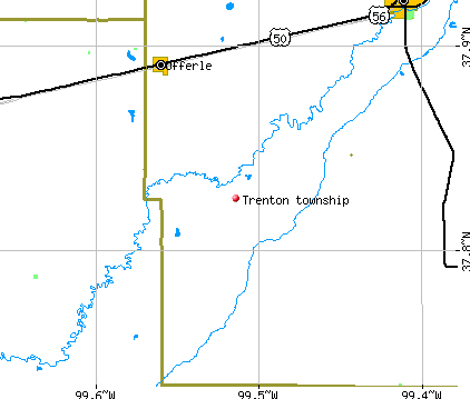 Trenton township, KS map