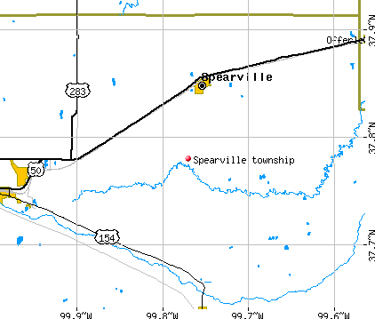 Spearville township, KS map
