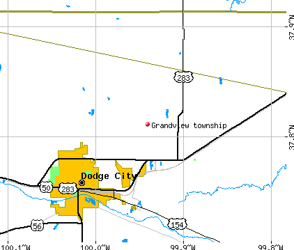 Grandview township, KS map