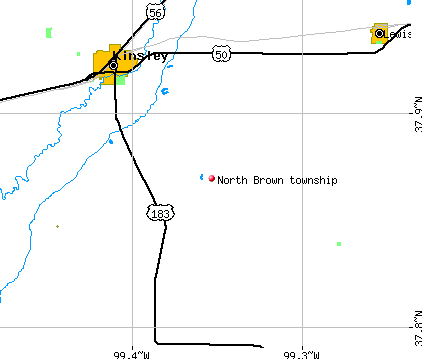 North Brown township, KS map