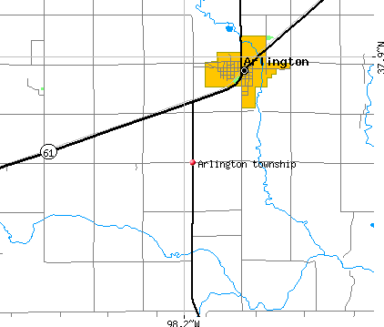 Arlington township, KS map