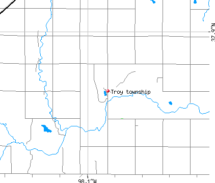 Troy township, KS map