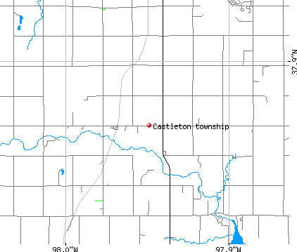 Castleton township, KS map
