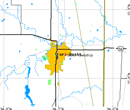 Scott township, KS map
