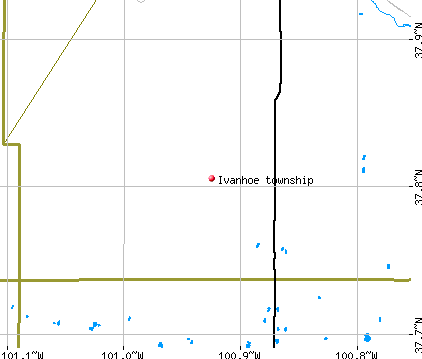 Ivanhoe township, KS map