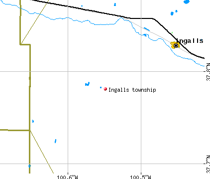 Ingalls township, KS map