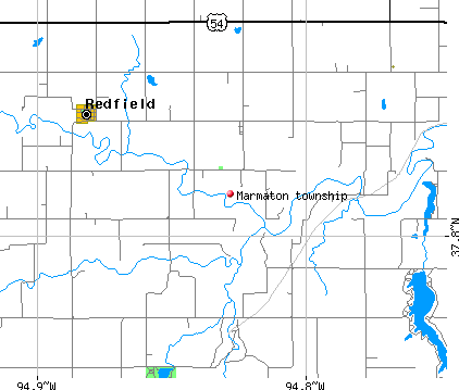 Marmaton township, KS map