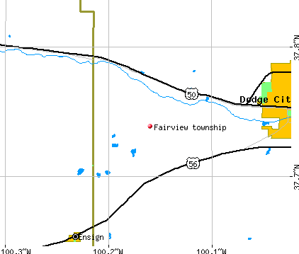 Fairview township, KS map