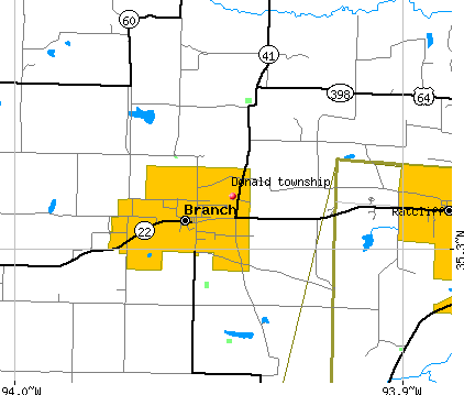 Donald township, AR map