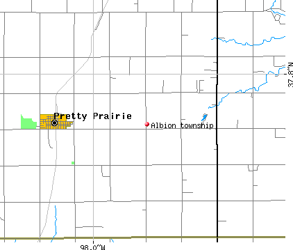 Albion township, KS map