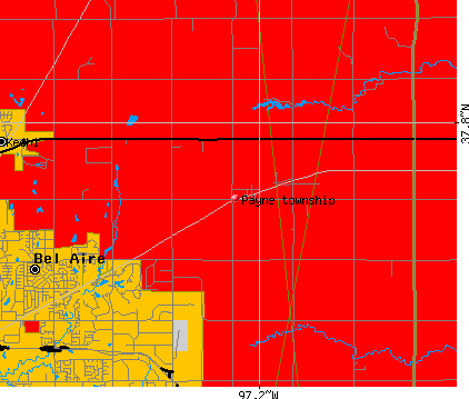 Payne township, KS map