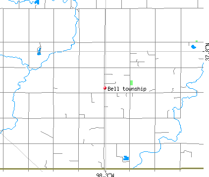 Bell township, KS map