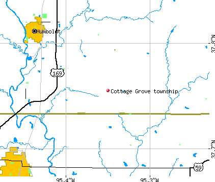 Cottage Grove township, KS map
