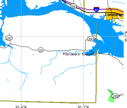 Delaware township, AR map
