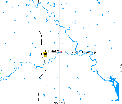 Fall River township, KS map
