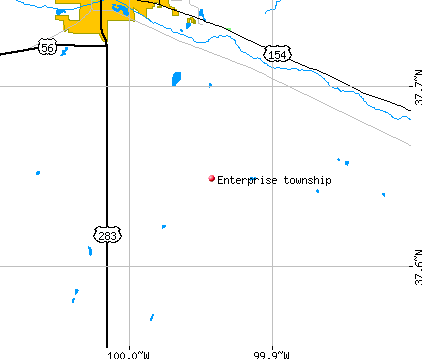 Enterprise township, KS map