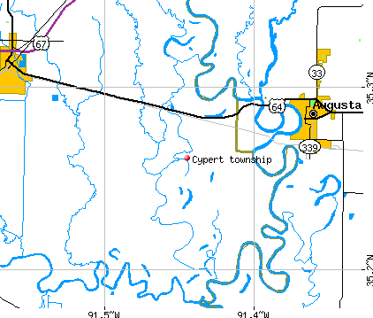 Cypert township, AR map