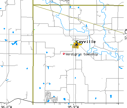 Verdigris township, KS map