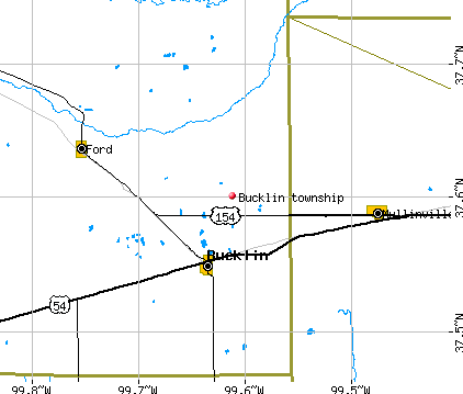 Bucklin township, KS map