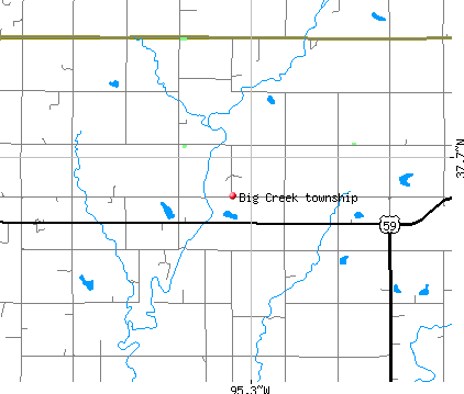 Big Creek township, KS map