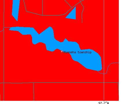 Minneha township, KS map
