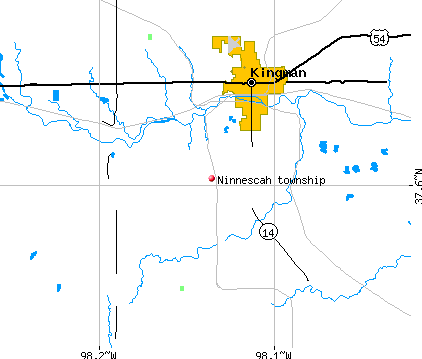 Ninnescah township, KS map