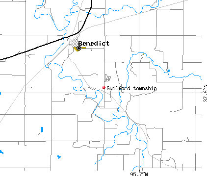 Guilford township, KS map