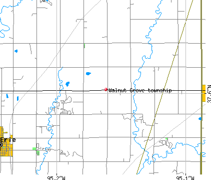 Walnut Grove township, KS map
