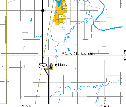 Canville township, KS map