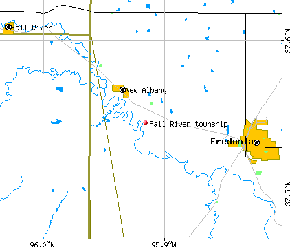 Fall River township, KS map