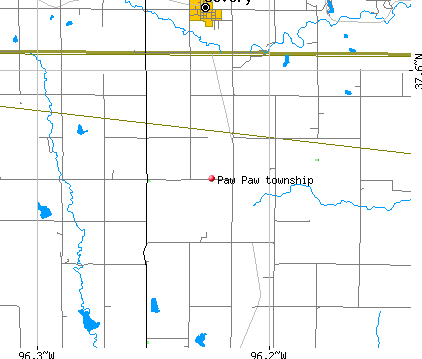 Paw Paw township, KS map