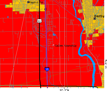 Salem township, KS map