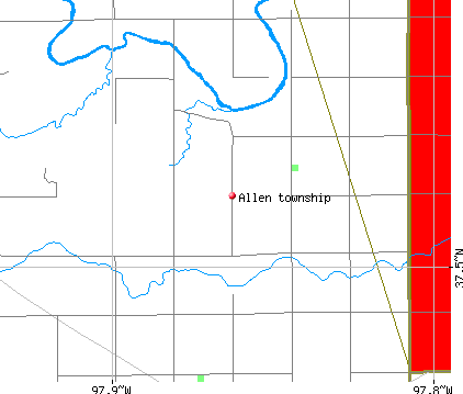 Allen township, KS map