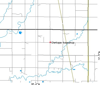 Chetopa township, KS map
