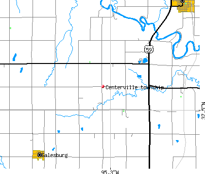 Centerville township, KS map