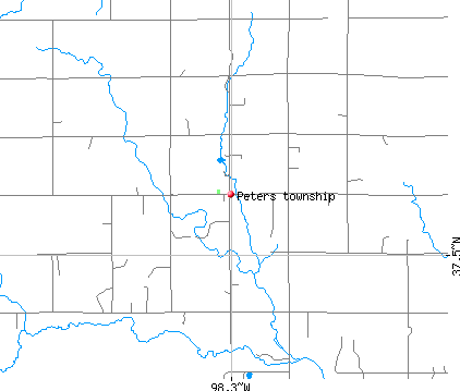 Peters township, KS map